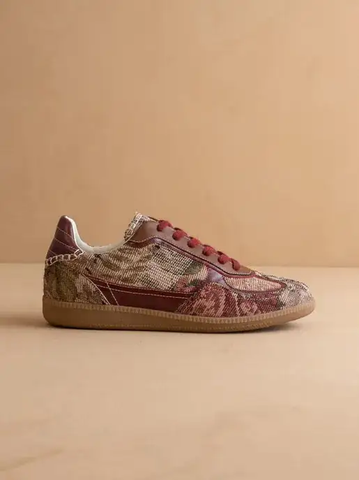 Tapestry Lace Up Sneakers