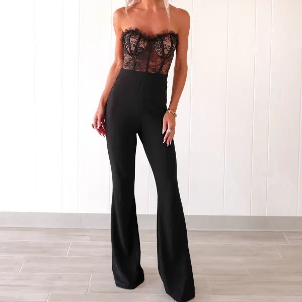 Enchanted Lace Bustier Jumpsuit