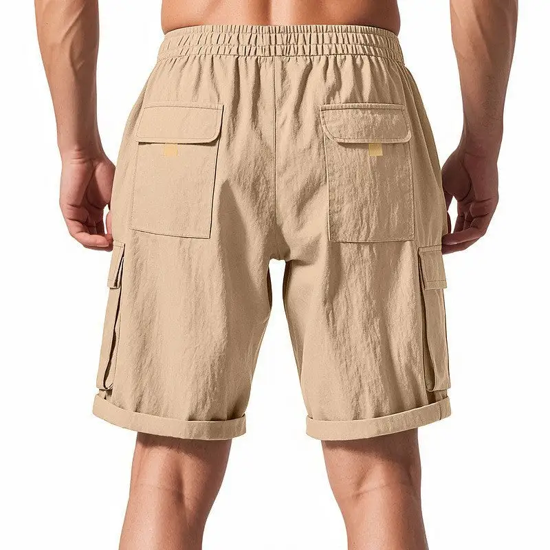 Men's Comfortable Multi Pocket Cargo Shorts for Travel and Leisure