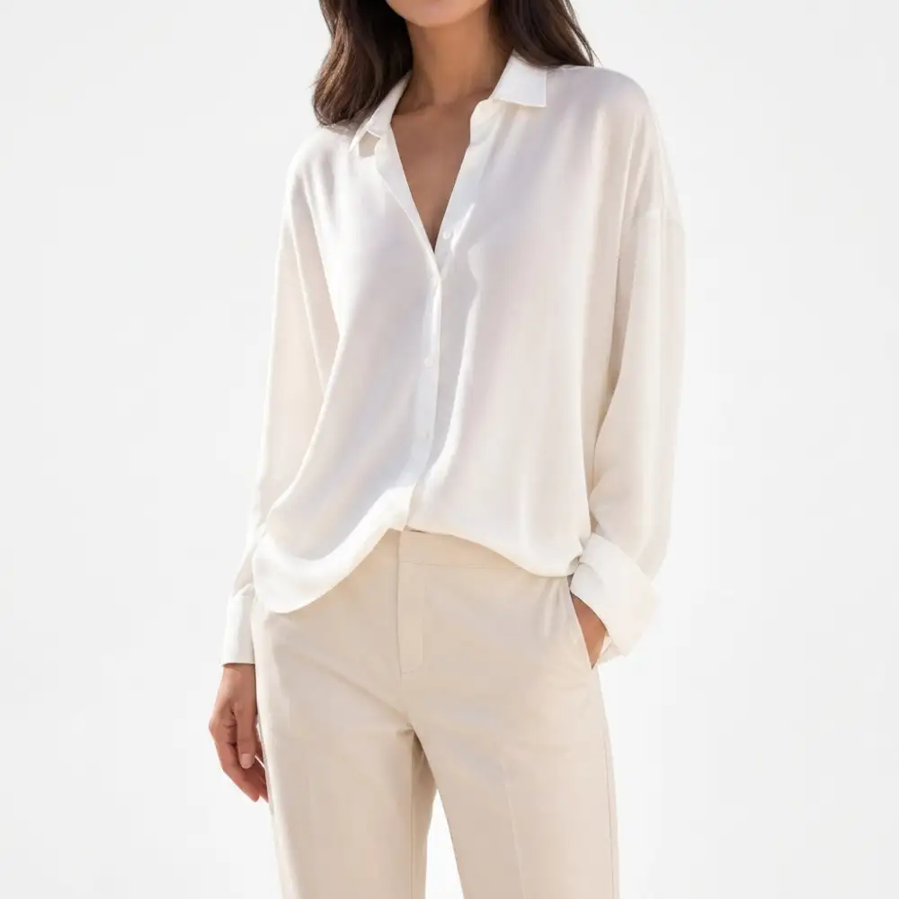 Refined Silk Relaxed Blouse
