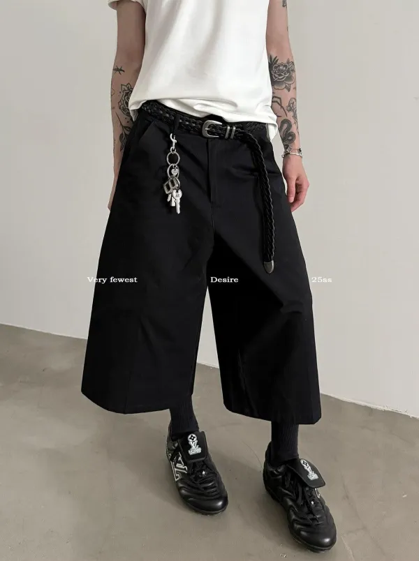 Wide Mid-Length Shorts