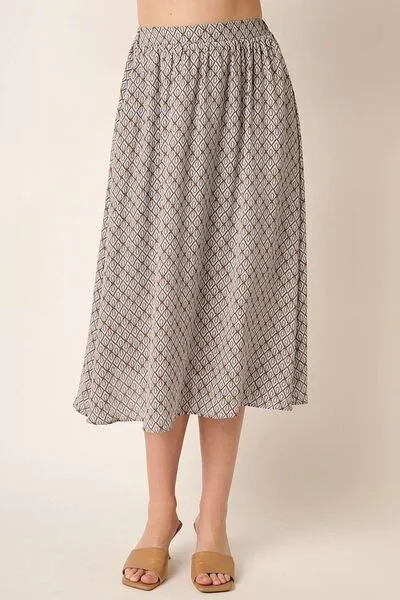 Printed Midi Skirt