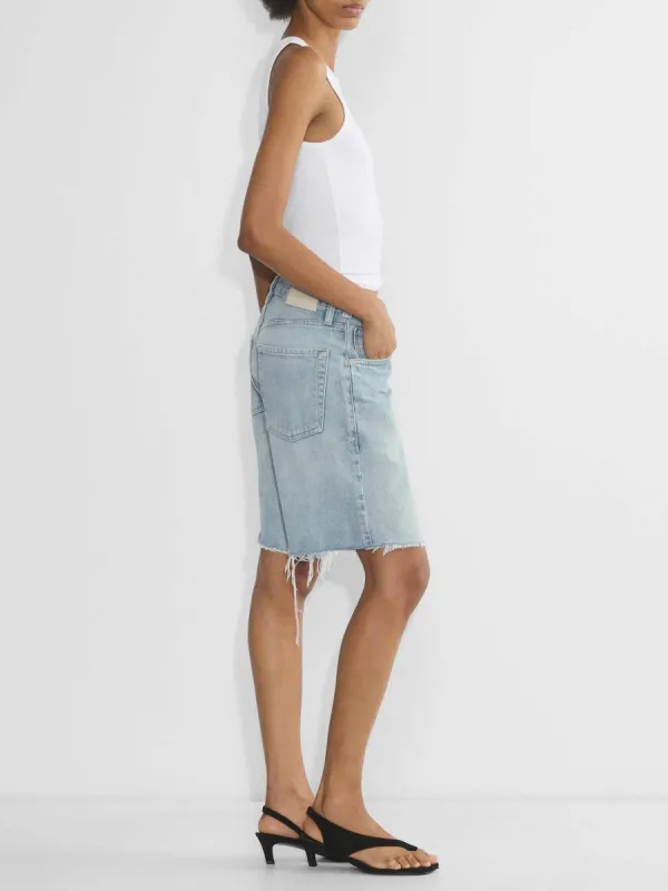 Raw Hem Denim Shorts