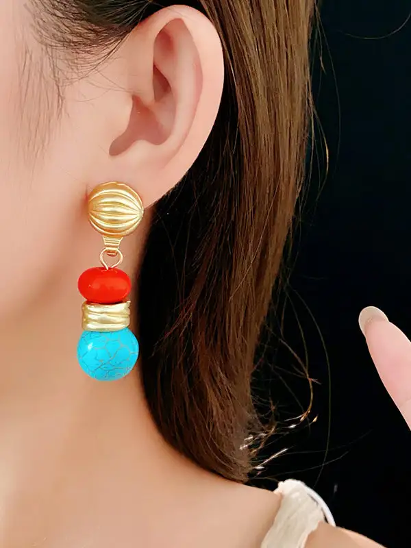 Artful Linear Drop Earrings