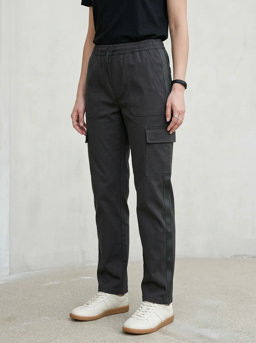 Women's Side-Stripe Utility Cargo Pants