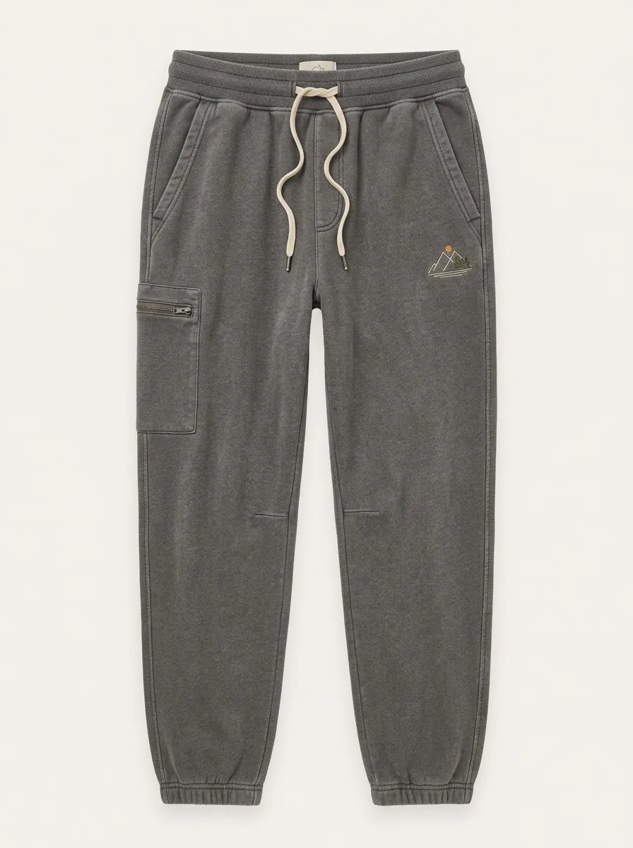 Unisex Outdoor Adventure Mountain Printed Cargo Sweatpants