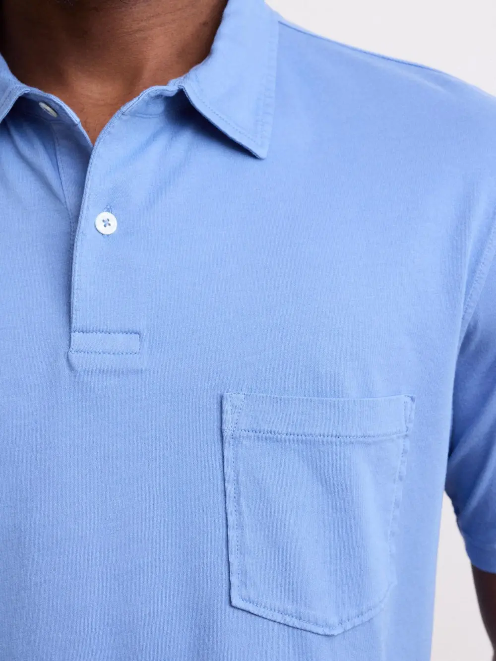Comfortable Casual Breathable Daily Light Blue Polo Shirt