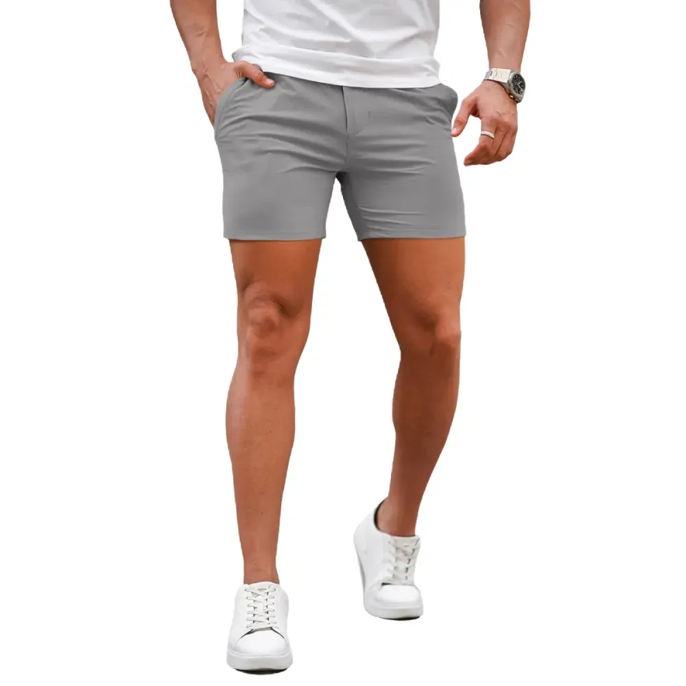 Men's 5 Inch Casual Stretch Slim Fit Chino Shorts