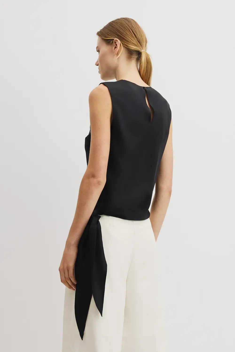Women's Asymmetric Silk Tank Top