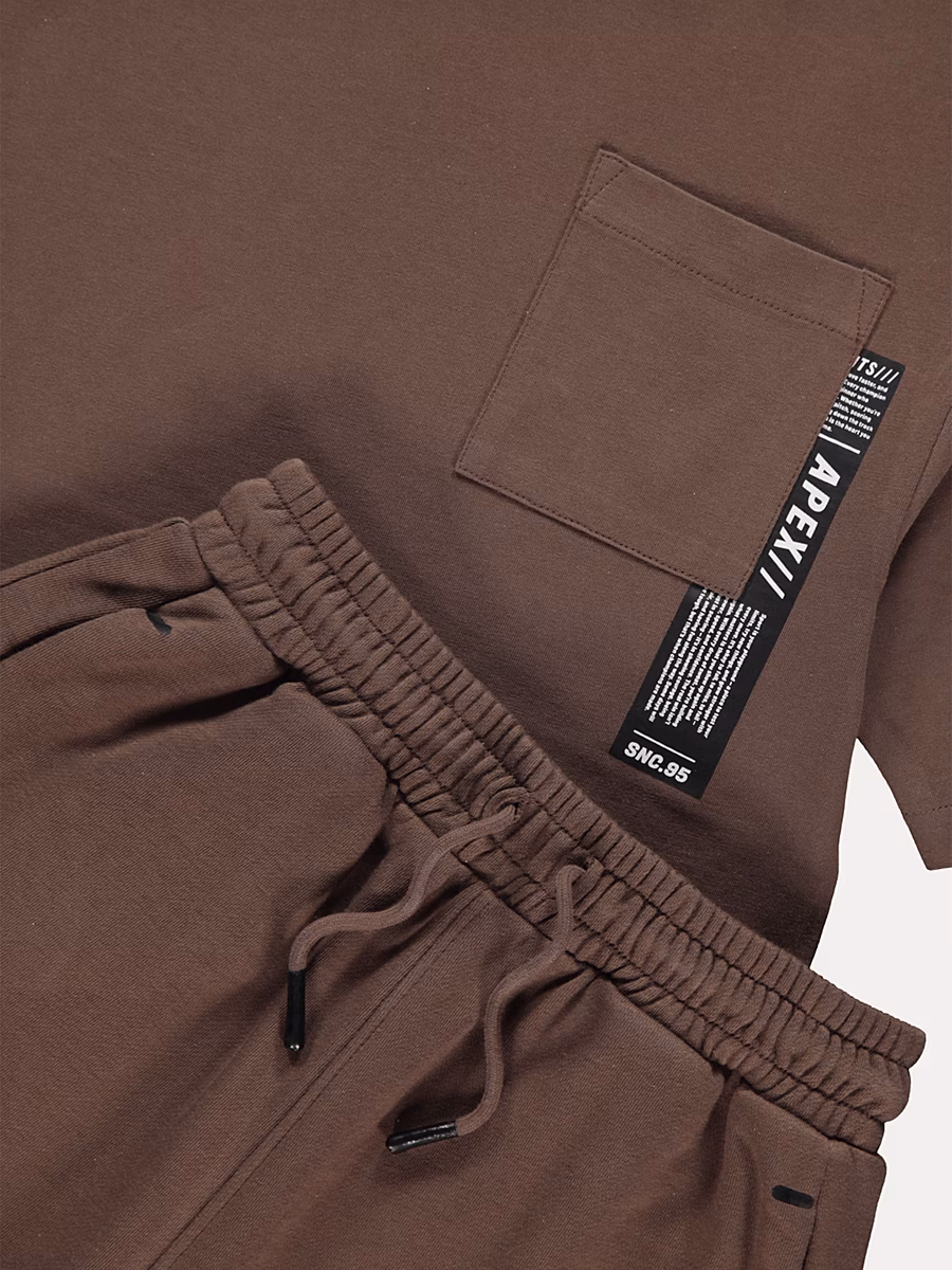 Brown T-Shirt and Shorts Outfit detail 1