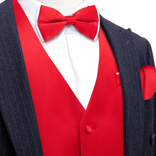 Refined Solid Formal Vest Set