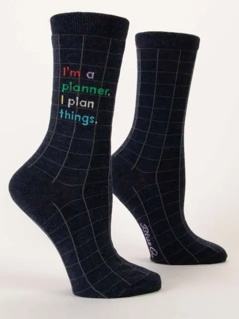 Women's I'm A Planner Crew Socks