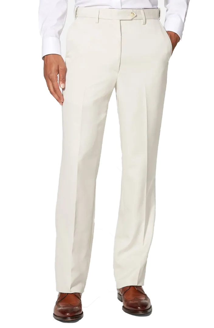 Clean Line Microfiber Performance Flat Front Pleated Front Regular Rise Trousers