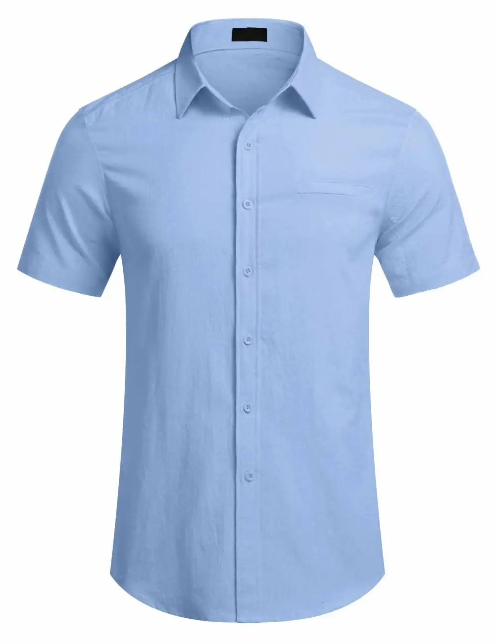 Linen Blend Button Front Shirt