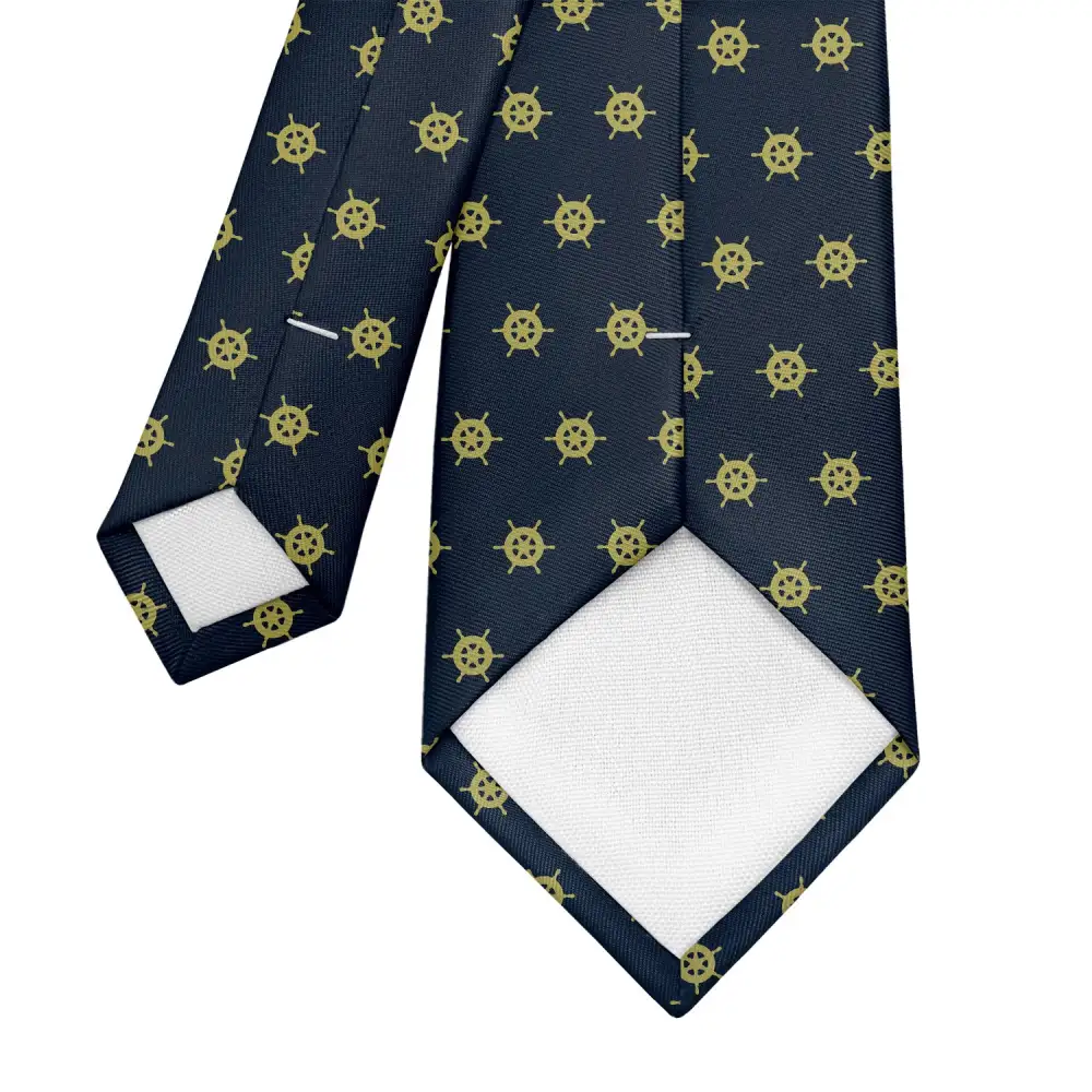 Nautical Wheel Pattern Necktie