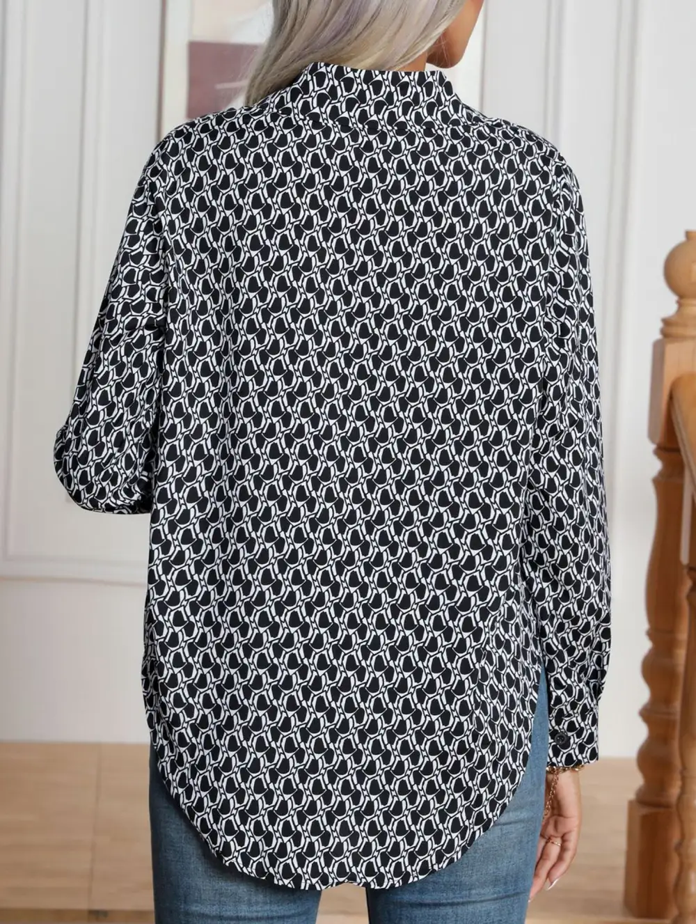 Geometric Print Soft Top