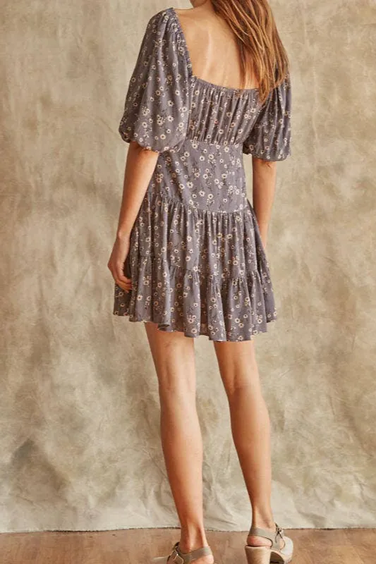 Floral Print Mini Women's Mini Dress