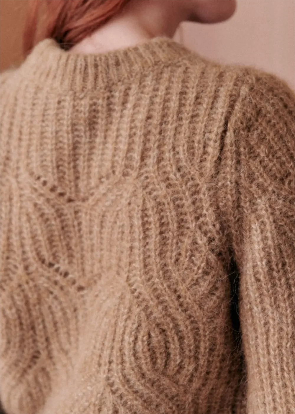 Cable Knit Crew Neck Sweater