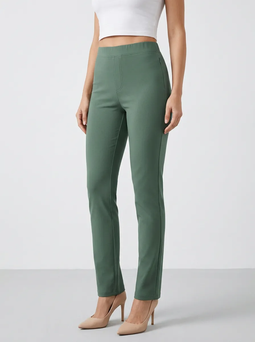 Smart-Casual Mid-Rise Stretch Women's Stretch Mid-Rise Pants