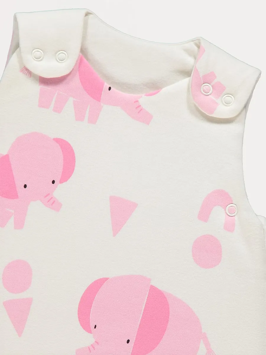 Neutral Elephant Print Sleeping Bag 2.5 Tog