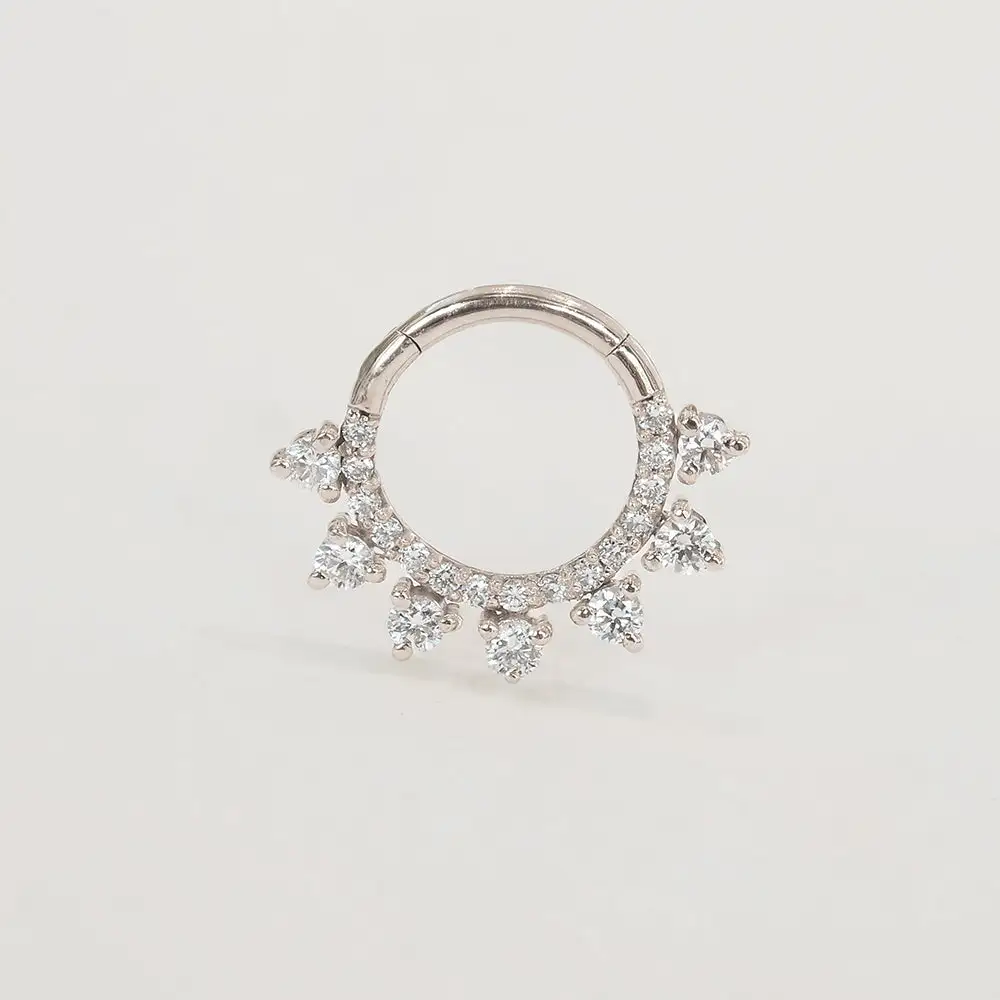 Refined Diamond Clicker Hoop Earring
