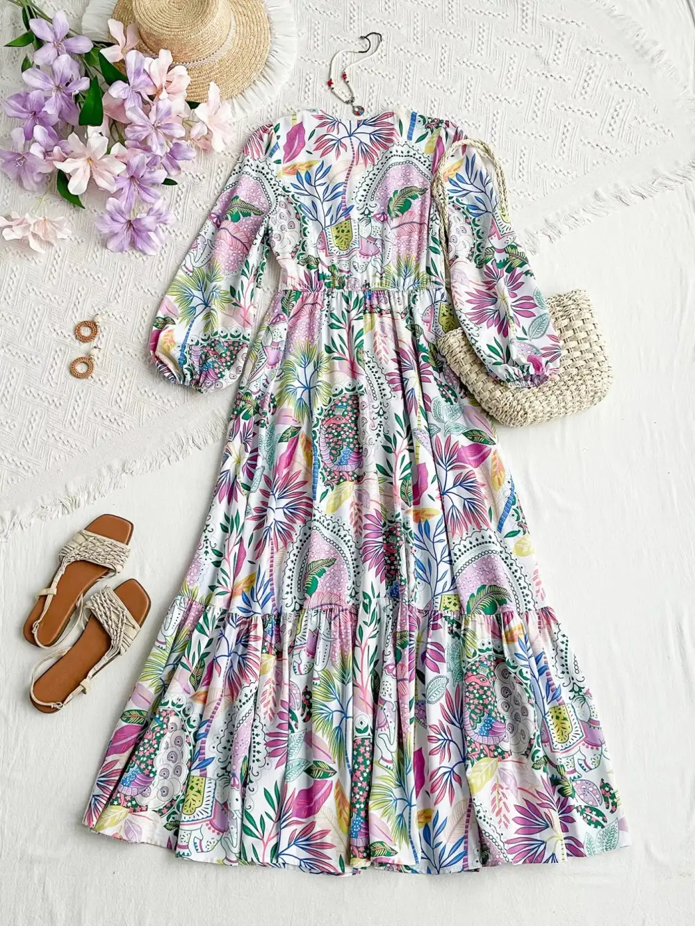 Wearable Cut Lace V Neck Dress