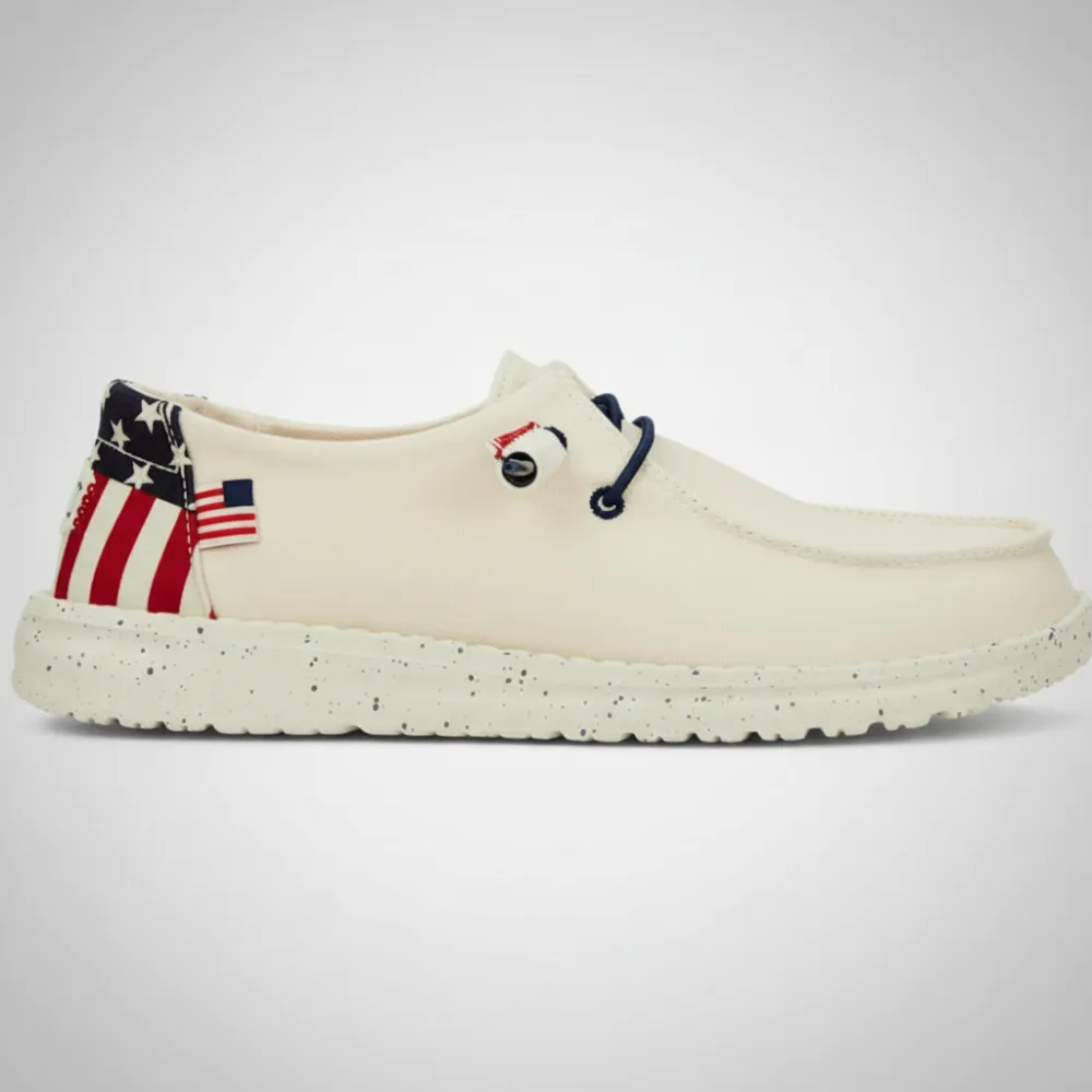 Stylish Americana Design Casual Canvas Shoes