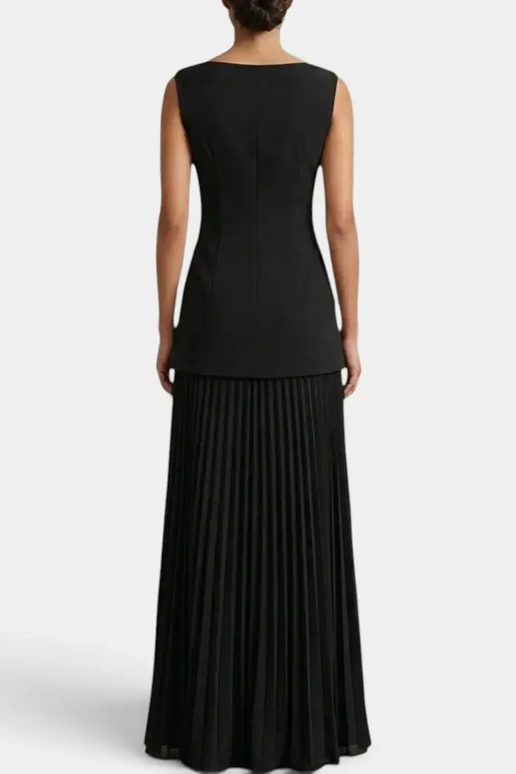 Boat-Neck Maxi Dress