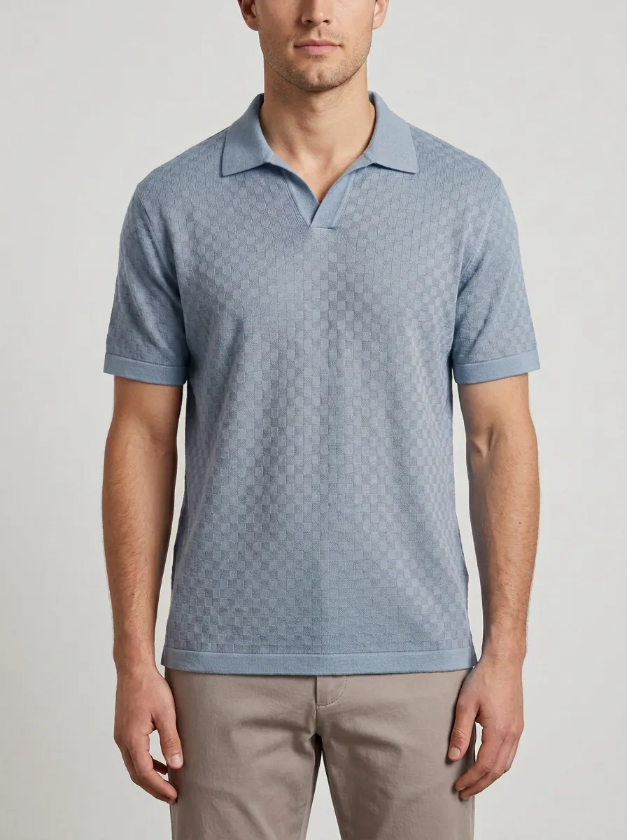 Checkered Men's Polo Shirt