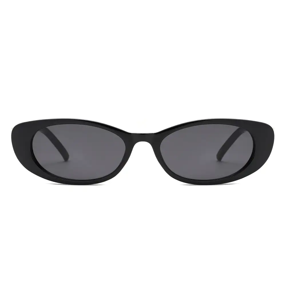 Slim Retro Oval Narrow Sunglasses
