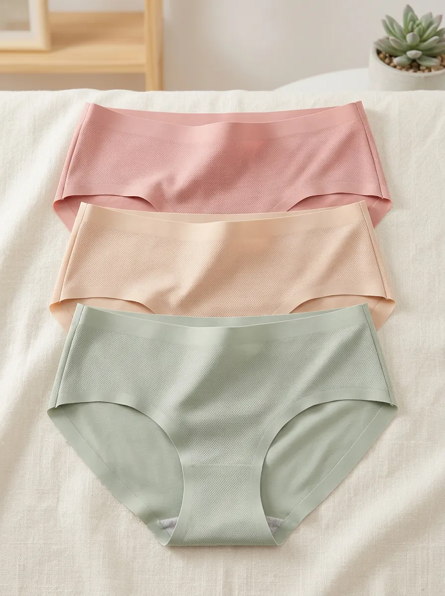 Women's Minimal Seamless Solid Color Three-Pack Panties