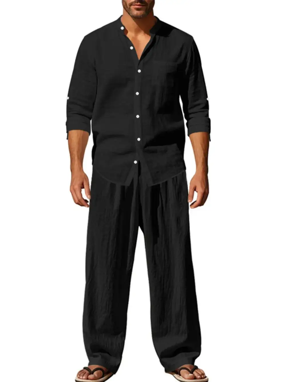 Button Up Shirt and Pants Set