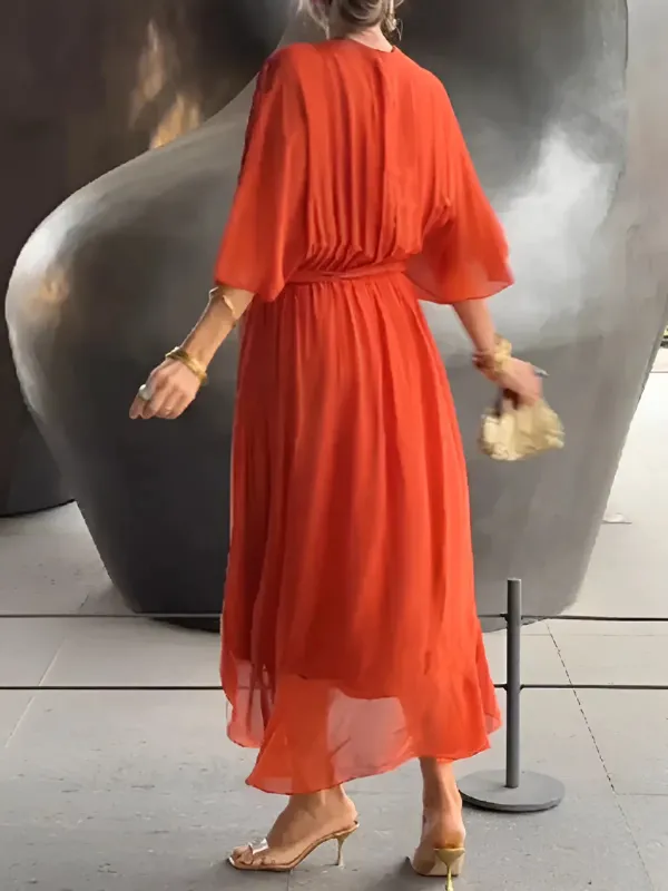  Wrap Midi Soft Dress
