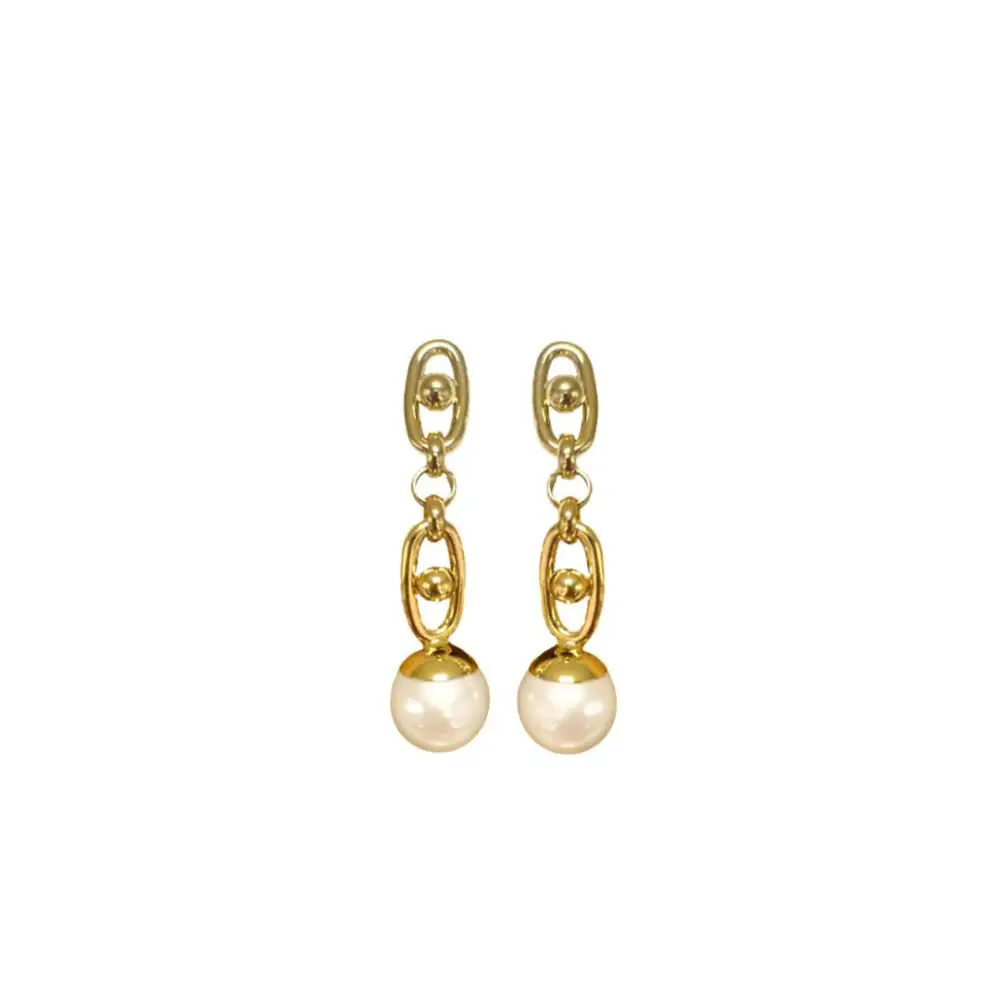 Refined Pearl Drop Earrings