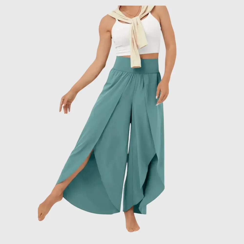  Wide Leg Split Hem Pants