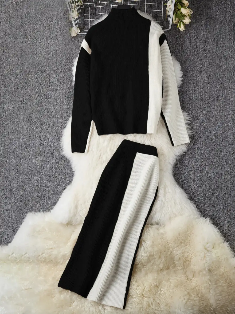 Women's Colorblock Sweater Set
