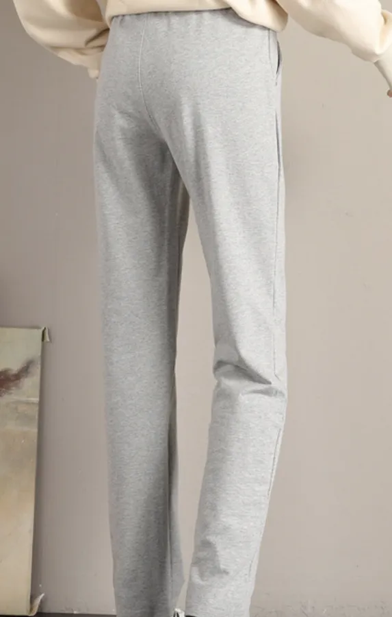 Casual Plain Pockets Lace-Up Sweatpants & Joggers