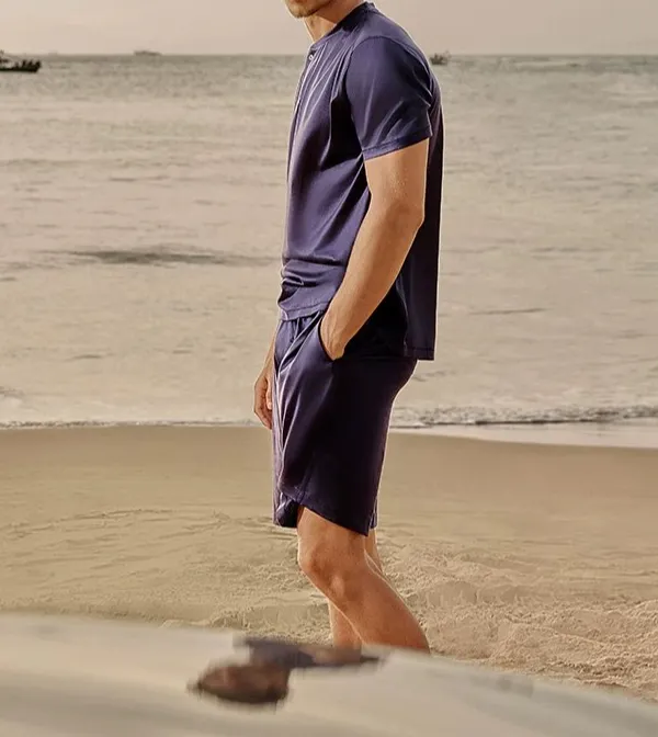 Mercerized Lyocell Short Sleeve Sleepwear Set