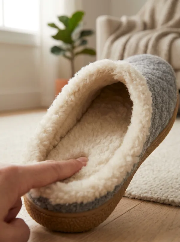 Everyday Quilted Fleece Lined Style Unisex Warm Wool Shoes