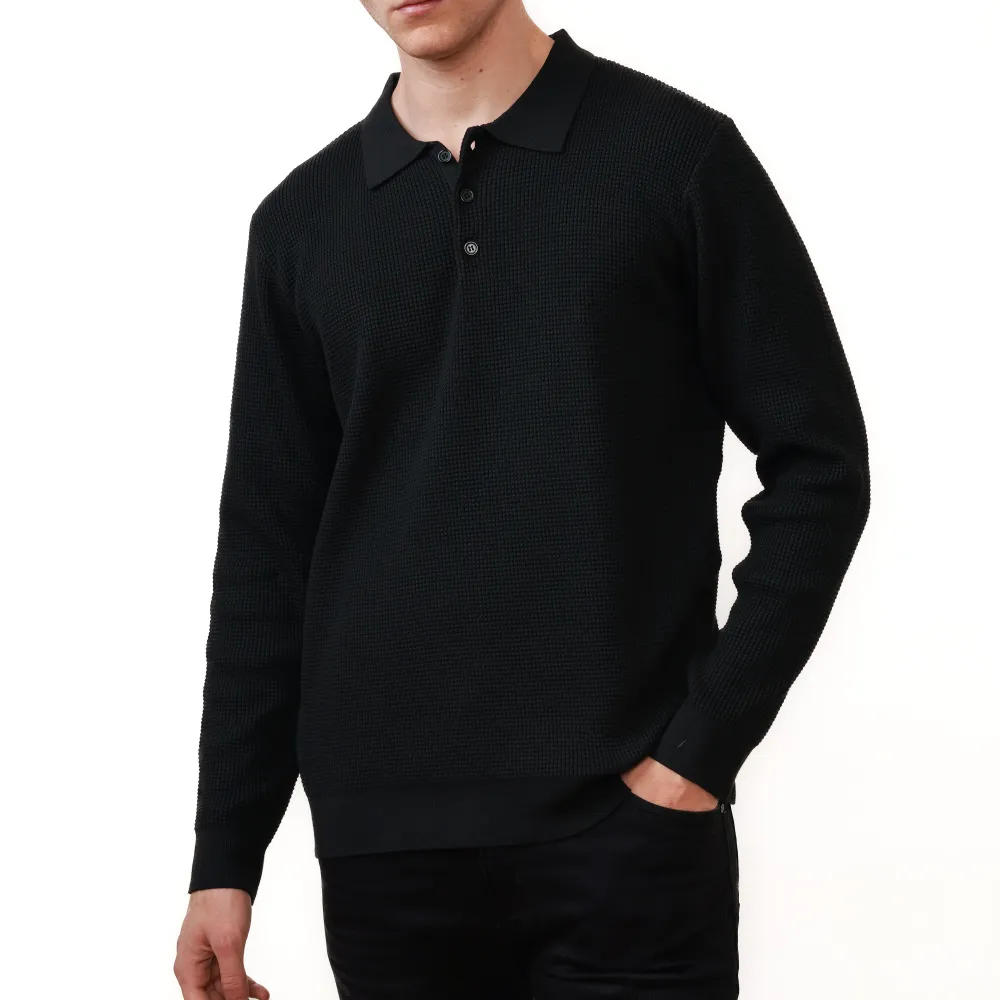 Classic Regular Fit Polo Collar Knit Polo Shirt