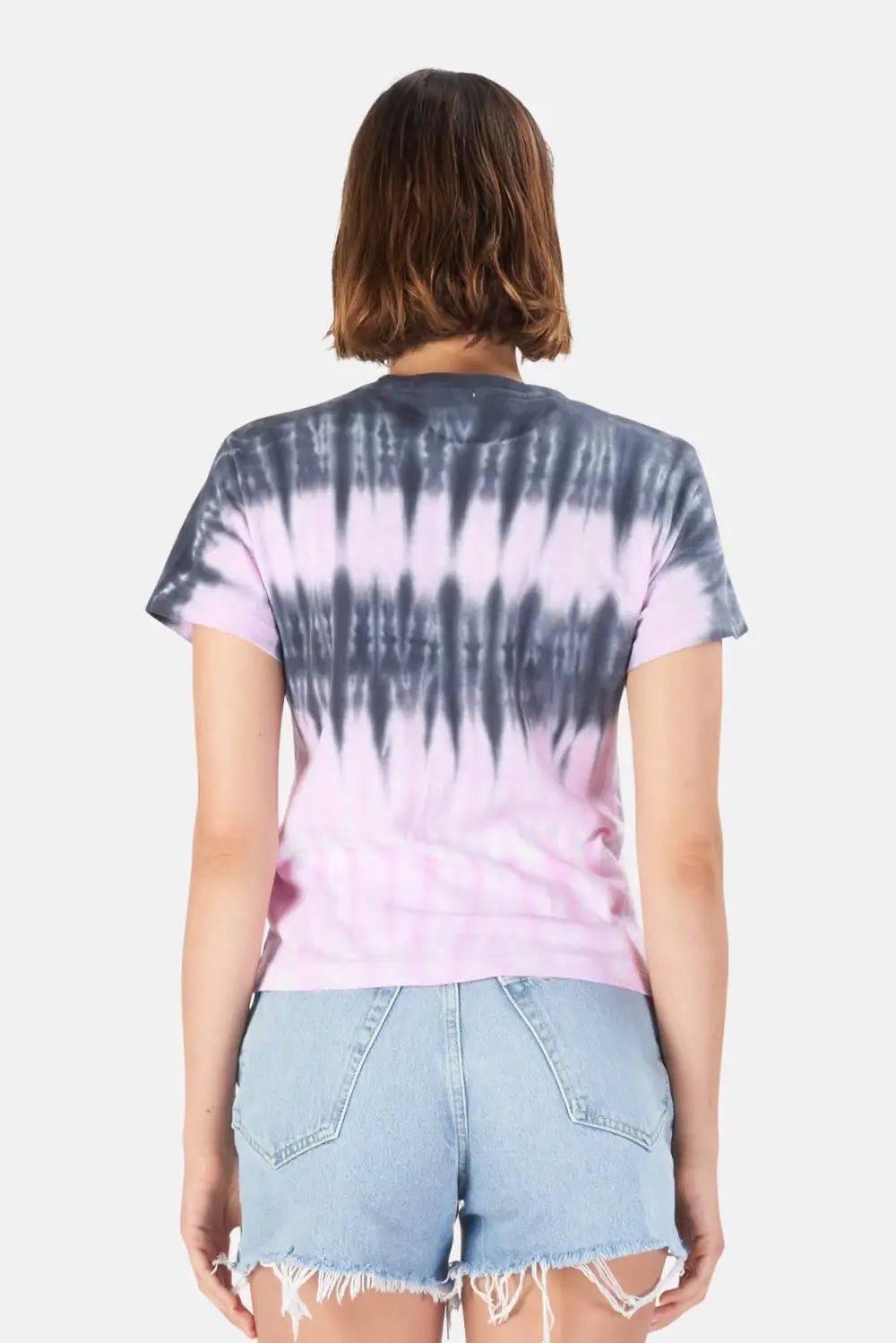 Striped Cotton Tie-Dye T-Shirt