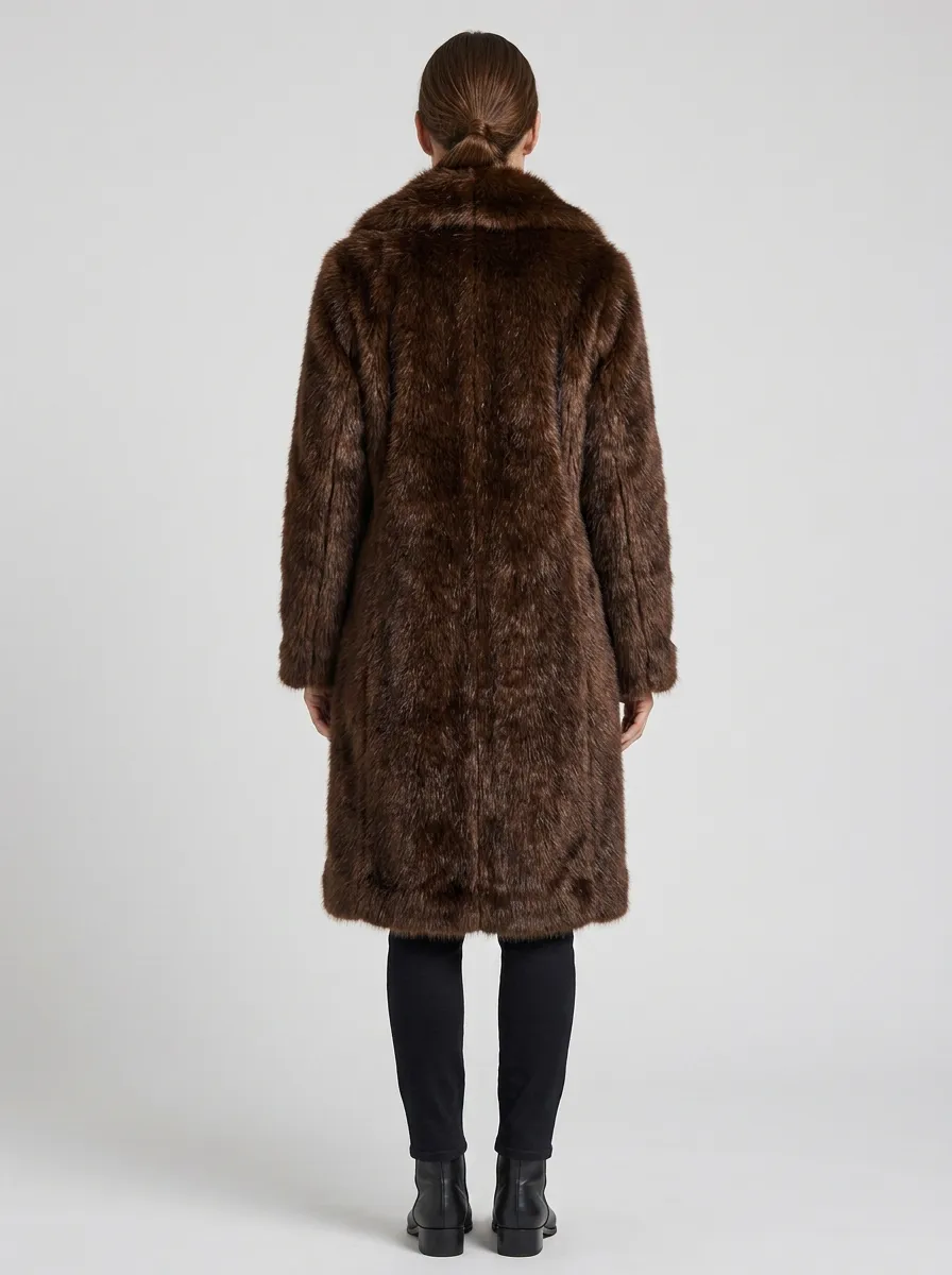 Timeless Longline Faux Fur Coat