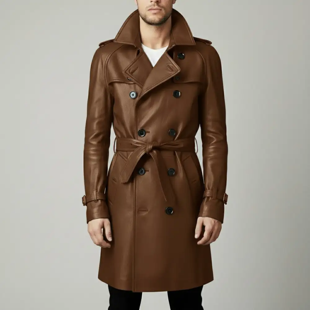 Cowhide Belted Coat