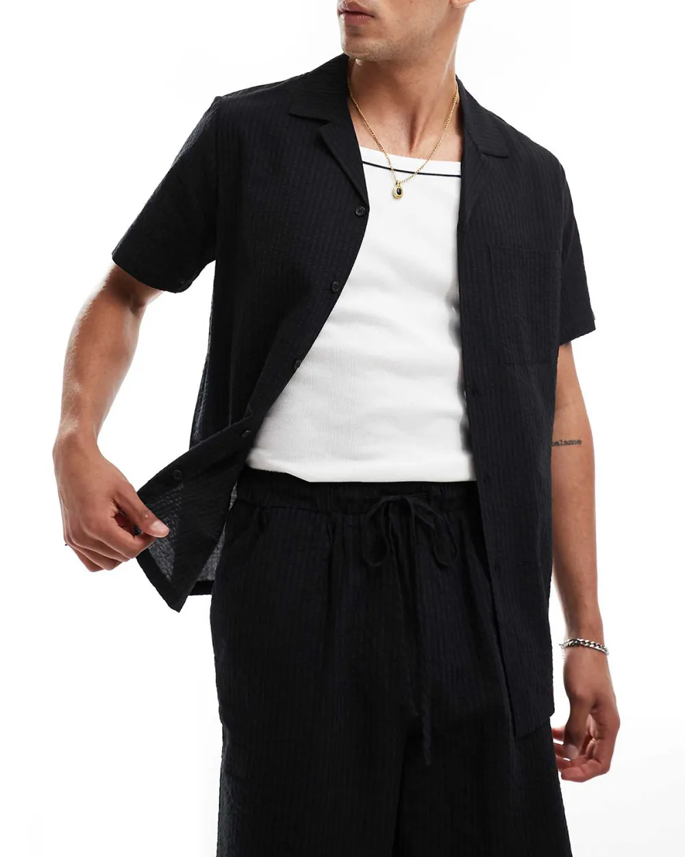 Short Sleeve Button Front Casual Shirt