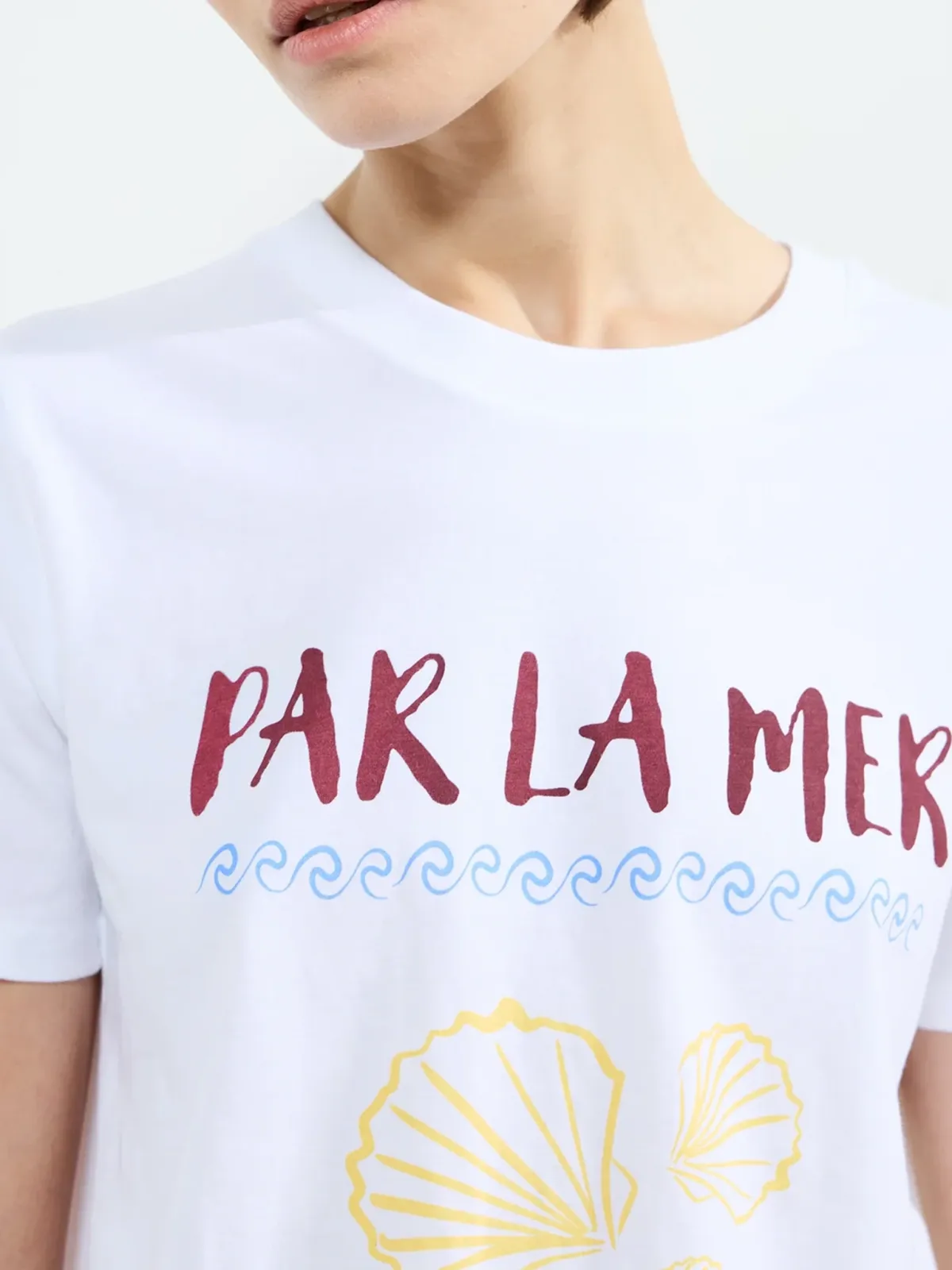 Soft Coastal Print Cotton T-Shirt