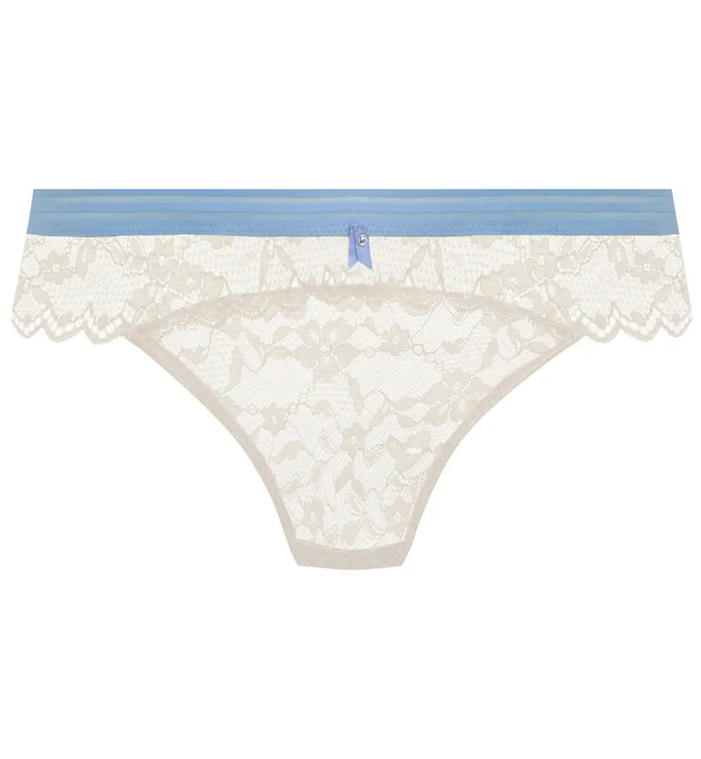 Mid-Rise Lace Cotton Cheeky Brief Panty