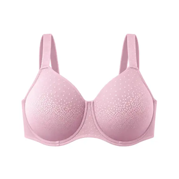 Women's Full Coverage Underwire Spacer Padded Seamless Side Support Padded Straps Mesh Bra