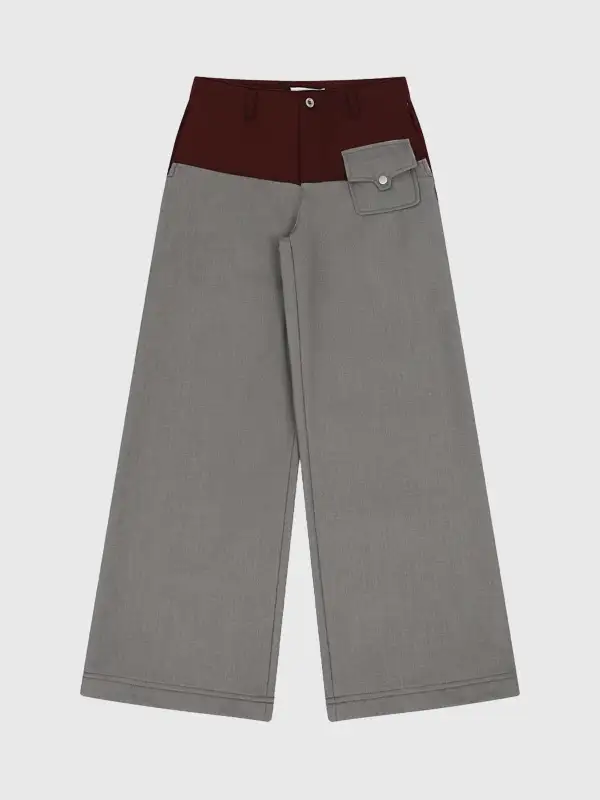 Structured Rose-Graphic Pants