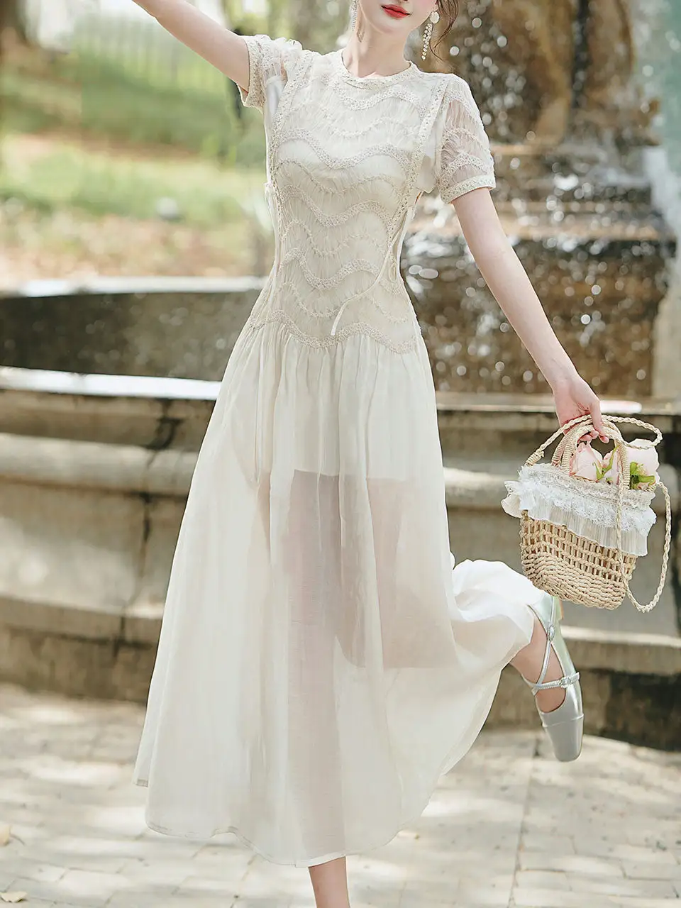 Lace Victorian Maxi Dress