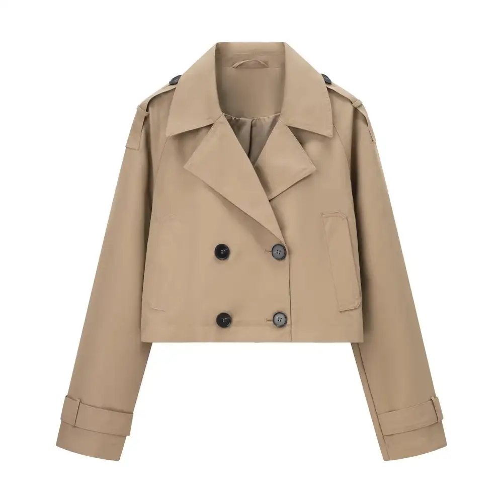 Tailored Lapel Collar Trench Coat